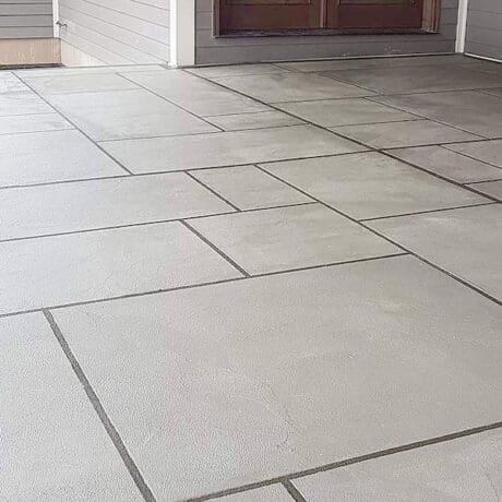 tile pattern overlay on a backyard
