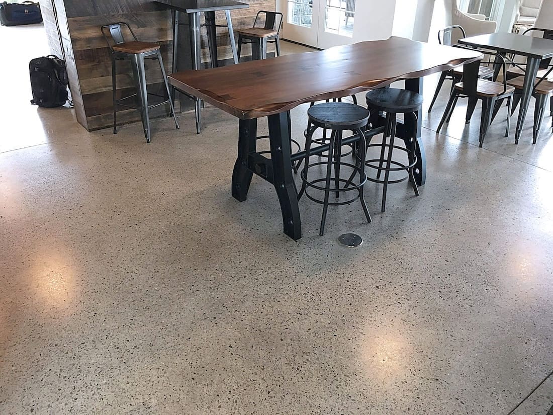 Ground & Sealed Concrete in a bar
