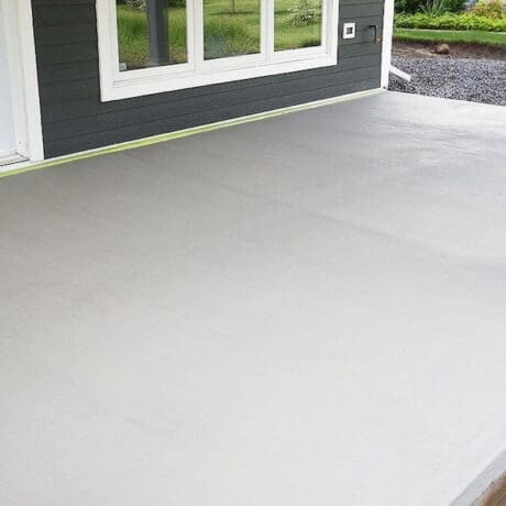 smooth concrete overlay on a patio